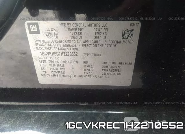 1GCVKREC7HZ270552 фото 10
