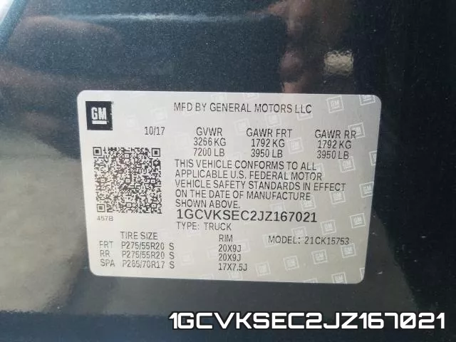 1GCVKSEC2JZ167021 фото 2