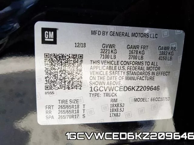1GCVWCED6KZ209646 фото 2