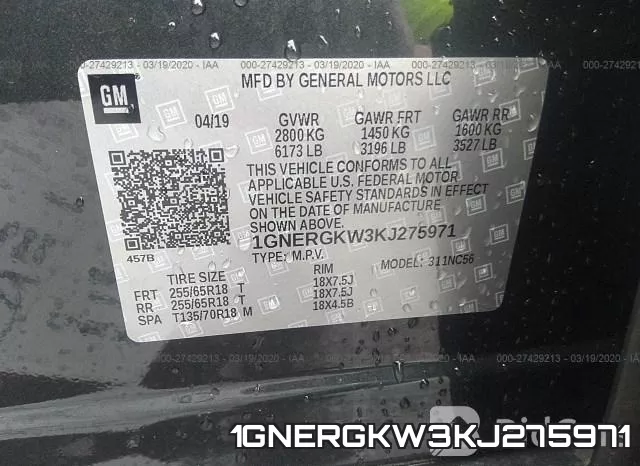 1GNERGKW3KJ275971 фото 10