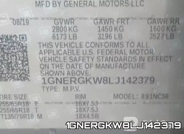 1GNERGKW8LJ142379 фото 10