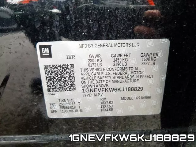 1GNEVFKW6KJ188829 фото 2