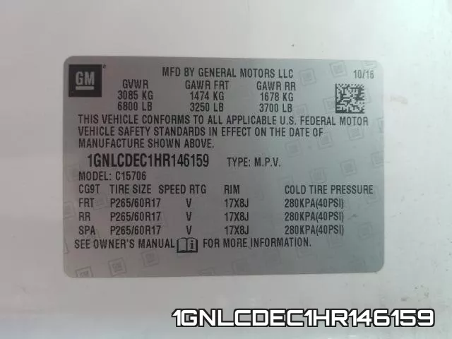 1GNLCDEC1HR146159 фото 2