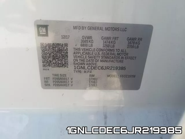 1GNLCDEC6JR219385 фото 2