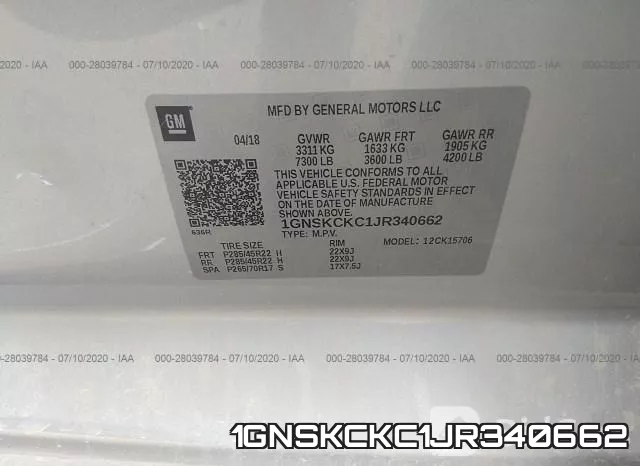 1GNSKCKC1JR340662 фото 10