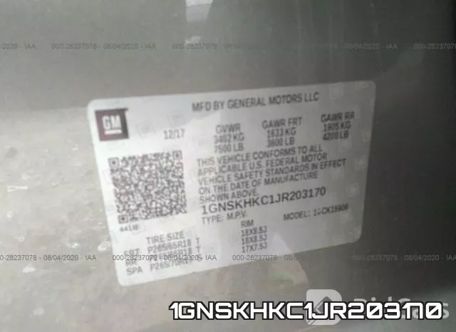 1GNSKHKC1JR203170 фото 10