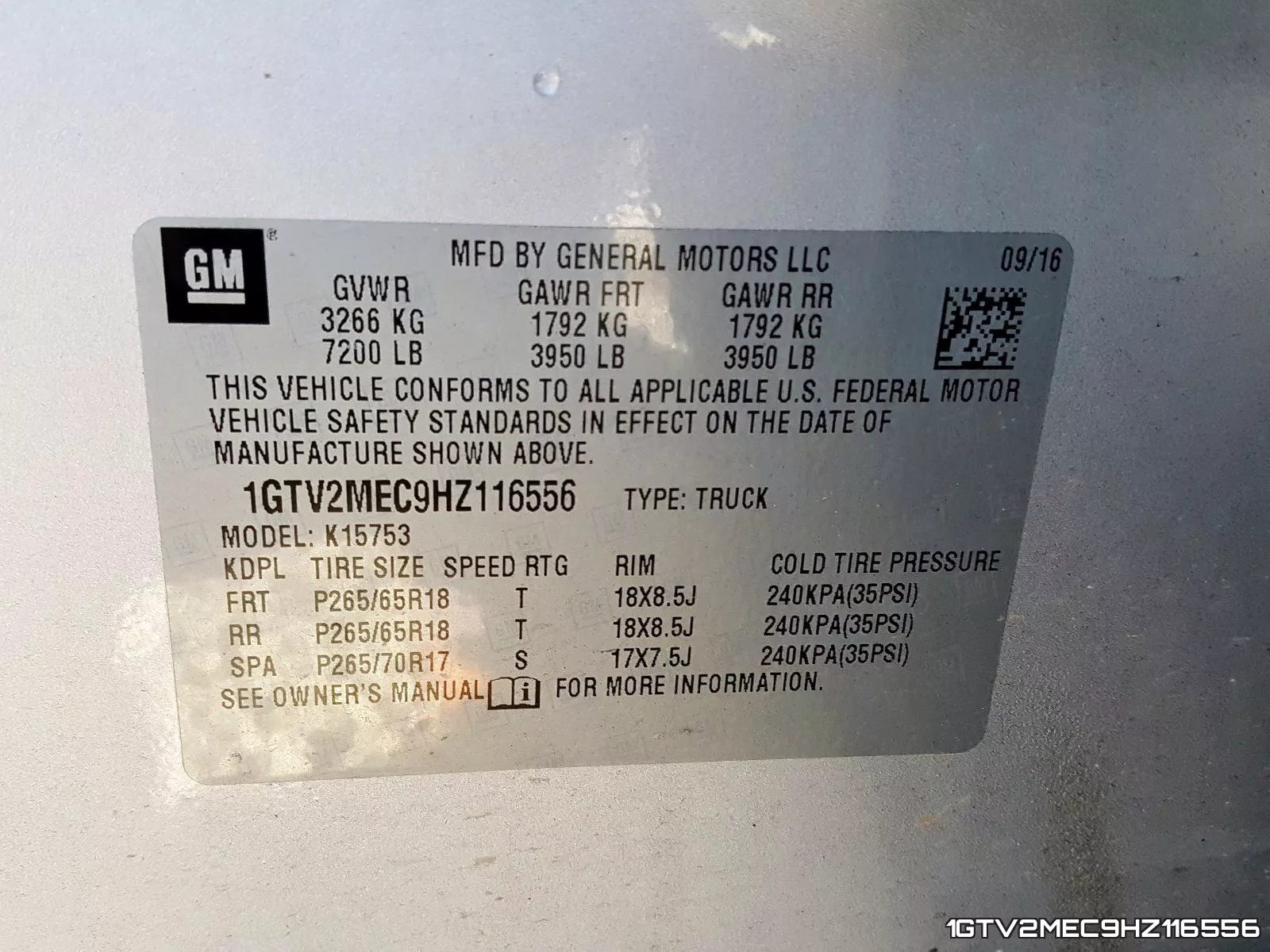 1GTV2MEC9HZ116556 фото 2