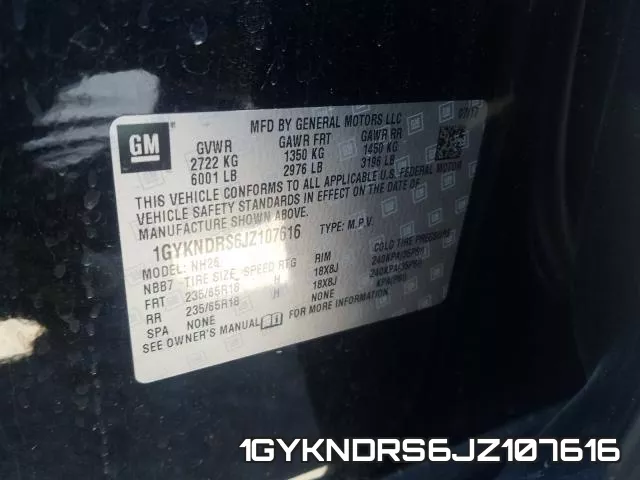 1GYKNDRS6JZ107616 фото 2
