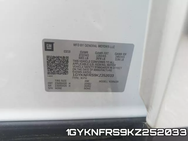 1GYKNFRS9KZ252033 фото 2