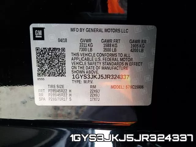 1GYS3JKJ5JR324337 фото 2