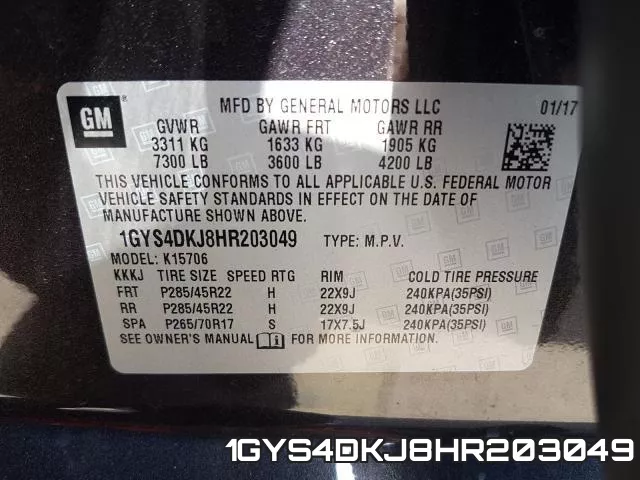 1GYS4DKJ8HR203049 фото 2