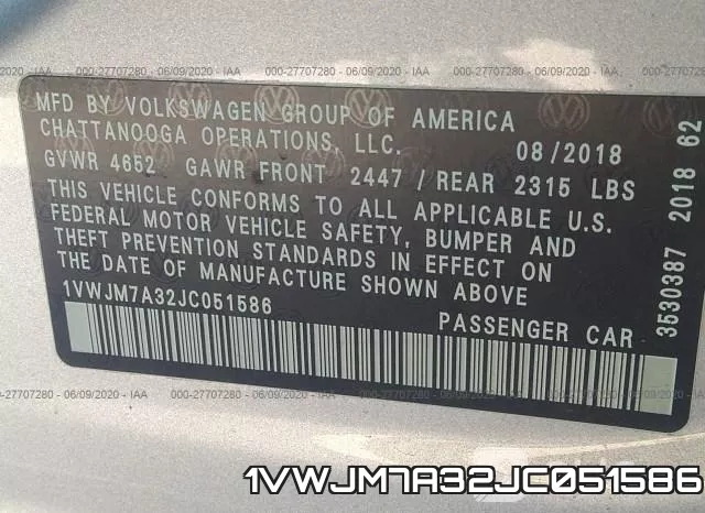 1VWJM7A32JC051586 фото 10