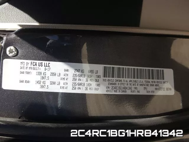 2C4RC1BG1HR841342 фото 2