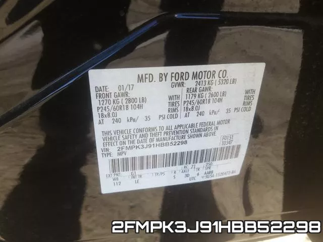 2FMPK3J91HBB52298 фото 2
