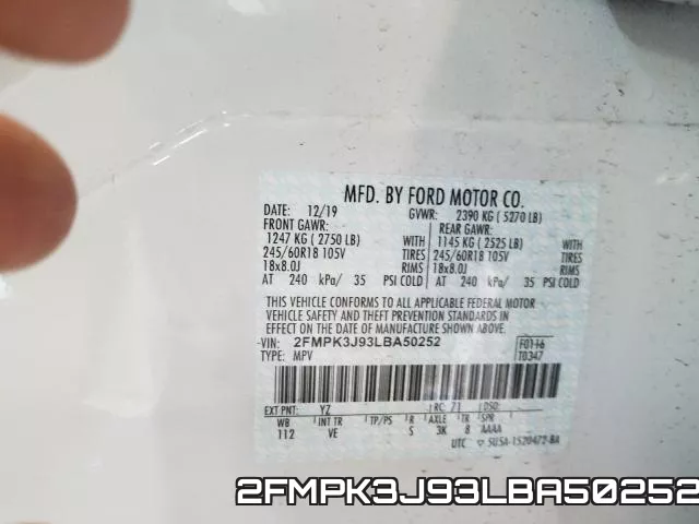 2FMPK3J93LBA50252 фото 2
