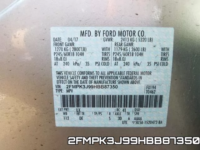 2FMPK3J99HBB87350 фото 2