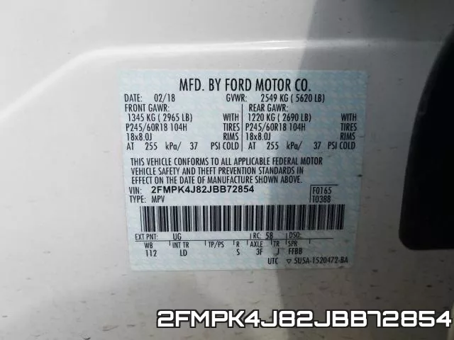 2FMPK4J82JBB72854 фото 2