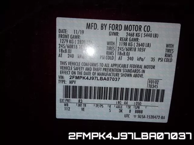 2FMPK4J97LBA07037 фото 2