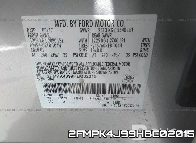 2FMPK4J99HBC02015 фото 10