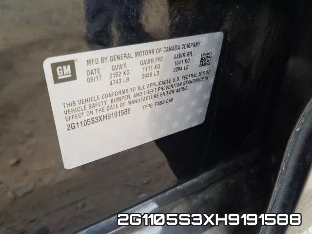 2G1105S3XH9191588 фото 2