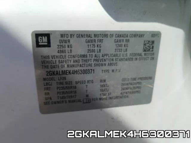 2GKALMEK4H6300371 фото 2