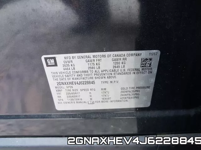 2GNAXHEV4J6228845 фото 2