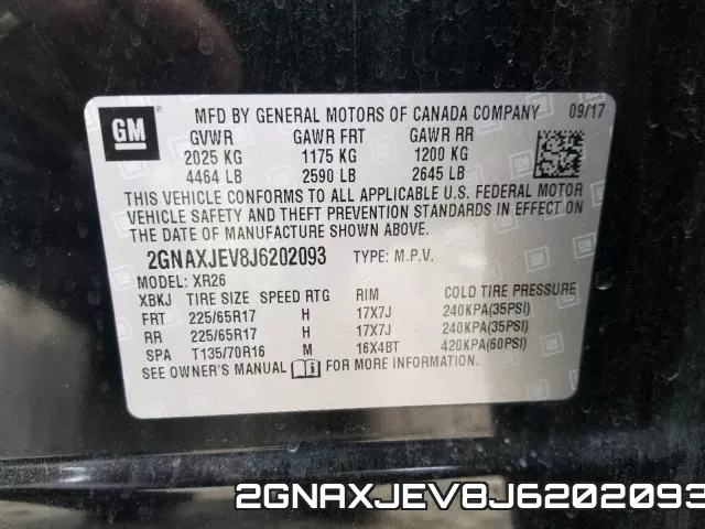 2GNAXJEV8J6202093 фото 2