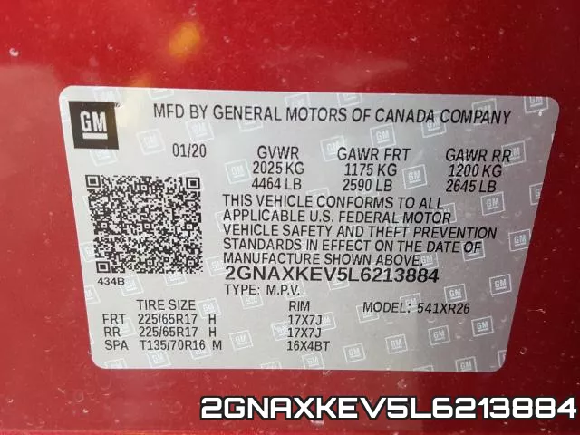 2GNAXKEV5L6213884 фото 2