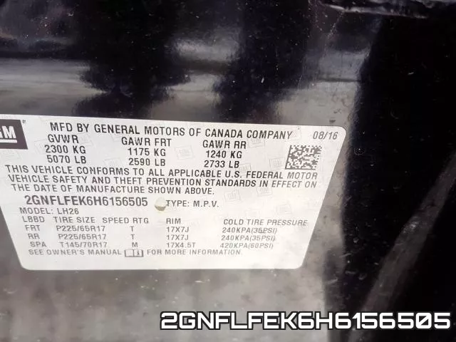 2GNFLFEK6H6156505 фото 2