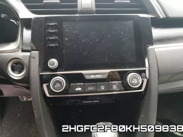 2HGFC2F80KH509838 фото 10