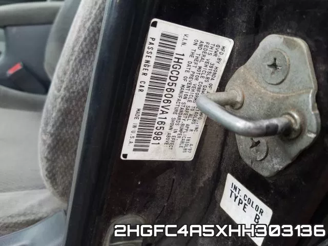 2HGFC4A5XHH303136 фото 2