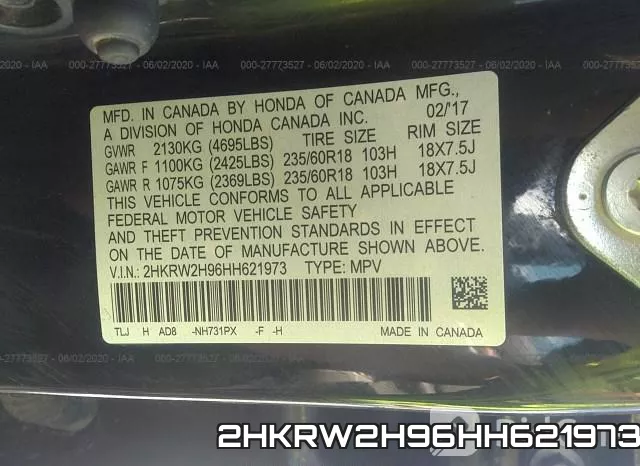 2HKRW2H96HH621973 фото 10