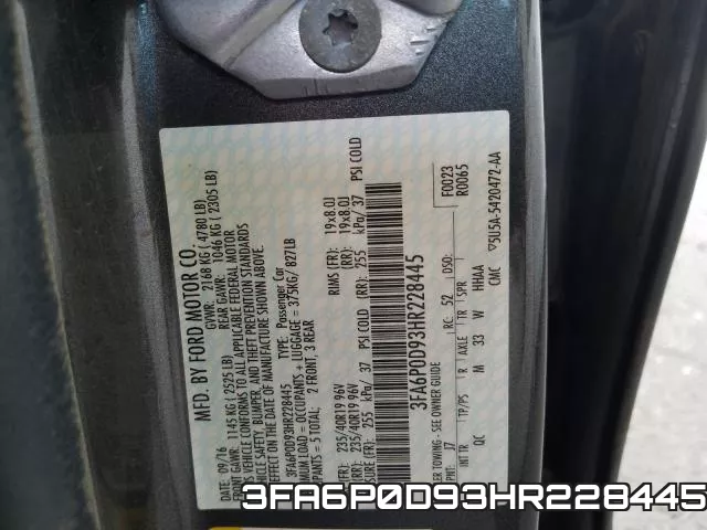 3FA6P0D93HR228445 фото 2