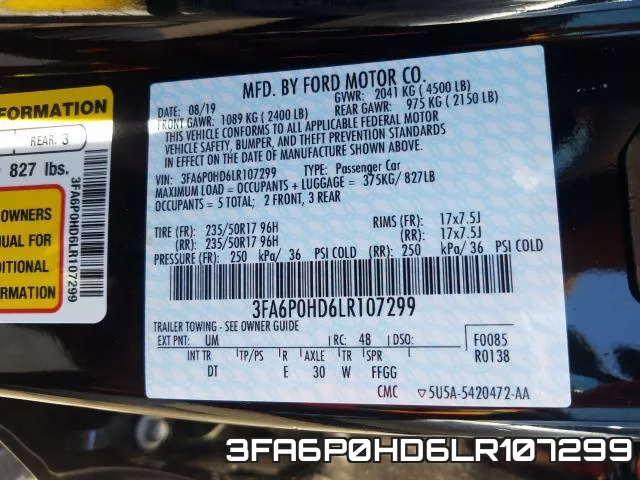 3FA6P0HD6LR107299 фото 2