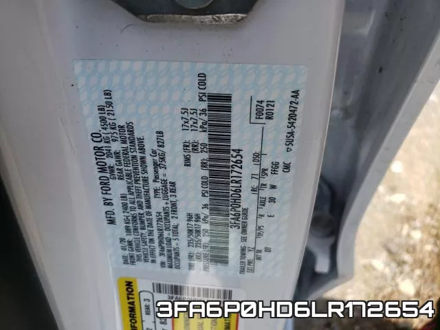 3FA6P0HD6LR172654 фото 2