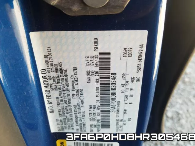 3FA6P0HD8HR305468 фото 2