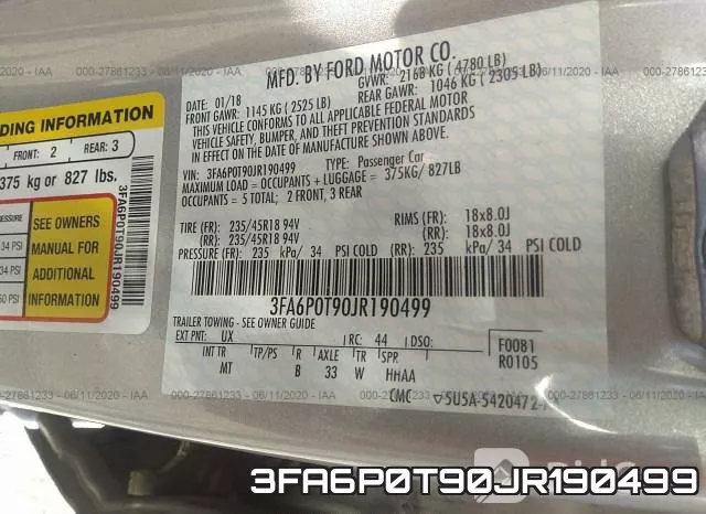 3FA6P0T90JR190499 фото 10