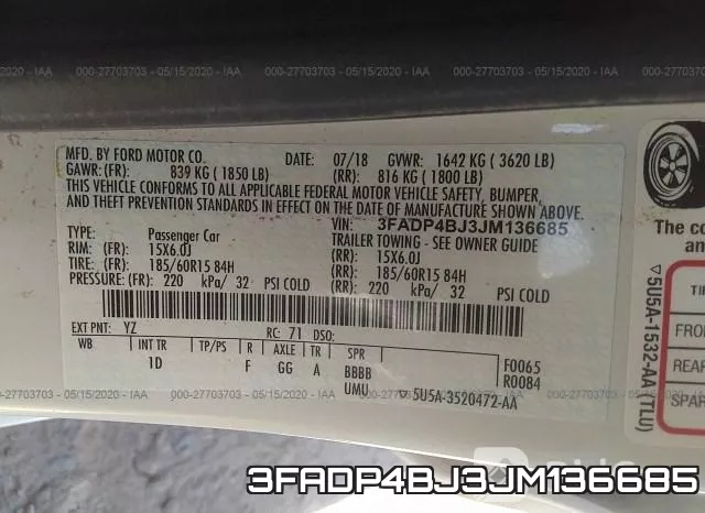 3FADP4BJ3JM136685 фото 10