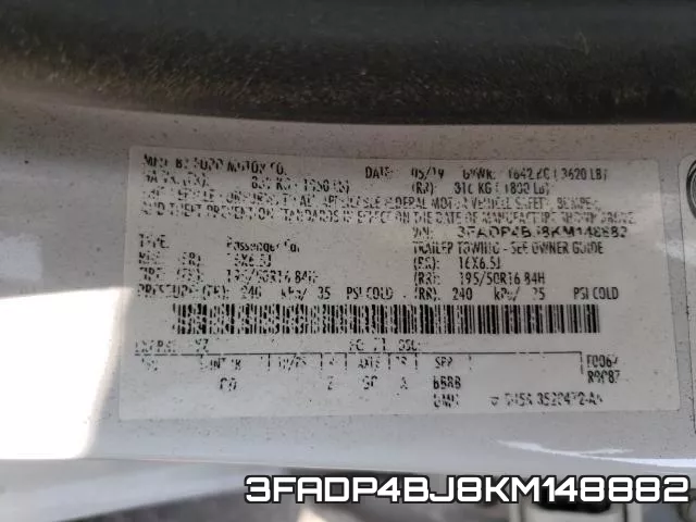 3FADP4BJ8KM148882 фото 2