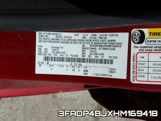 3FADP4BJXHM169418 фото 2