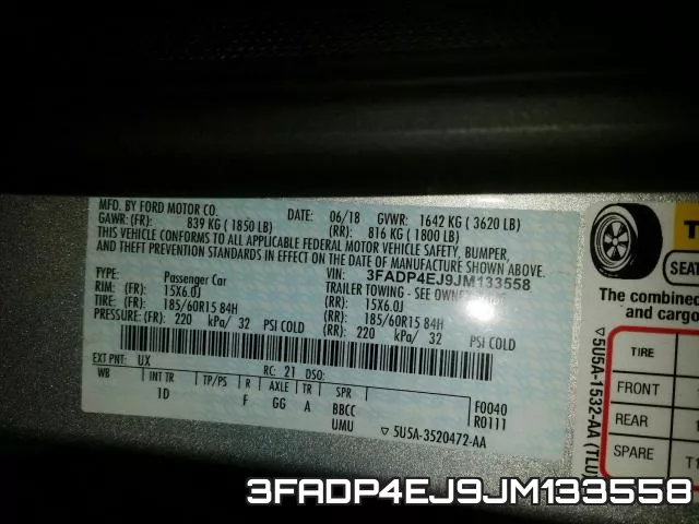 3FADP4EJ9JM133558 фото 2