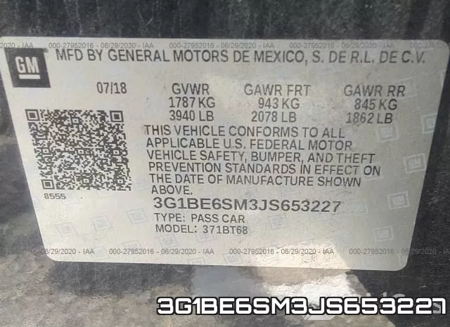 3G1BE6SM3JS653227 фото 10