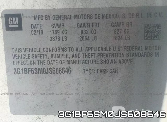 3G1BF6SM0JS608646 фото 10