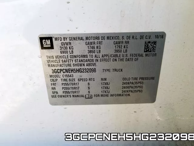 3GCPCNEH5HG232098 фото 2