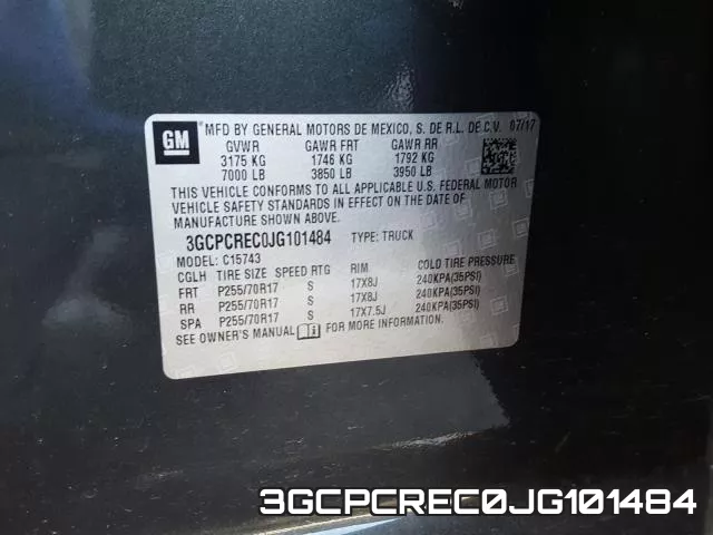 3GCPCREC0JG101484 фото 2