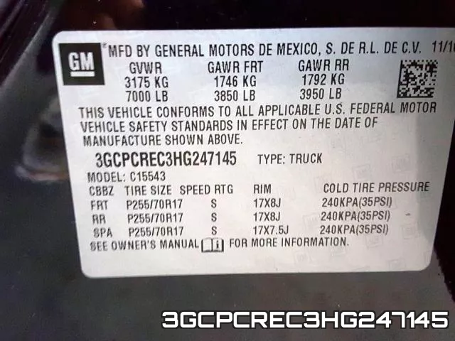 3GCPCREC3HG247145 фото 2