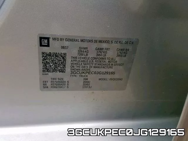 3GCUKPEC0JG129165 фото 2