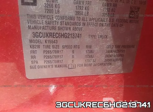 3GCUKREC6HG213741 фото 10