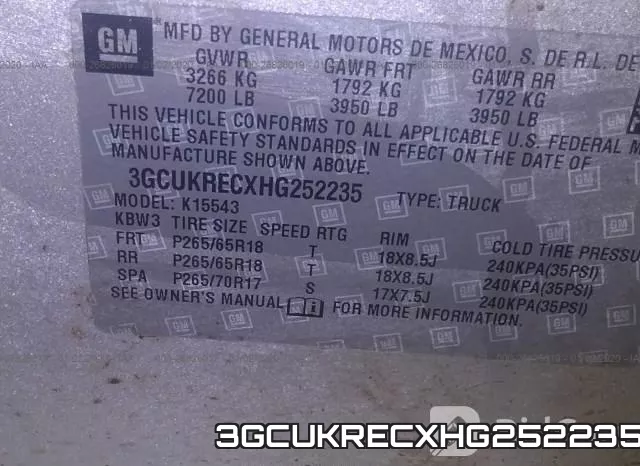 3GCUKRECXHG252235 фото 10