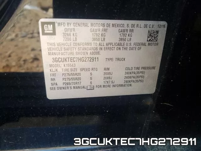 3GCUKTEC7HG272911 фото 2